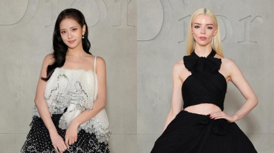 Jisoo、安雅泰勒喬伊Dior大秀辣露美腿！一個甜美、一個冷豔簡直電影畫面