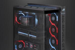 華碩ROG新旗艦全景機殼太狂！可把9.2吋螢幕、14顆風扇裝進去