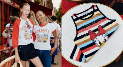 GANNI三度攜手Disney！米妮、黛西鴨變身巴黎女孩 法式復古風萌翻