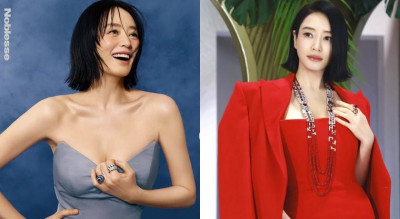 55歲影後複製Jennie造型竟無違和感！大秀黑絲襪極品美腿 嫩妹也認輸